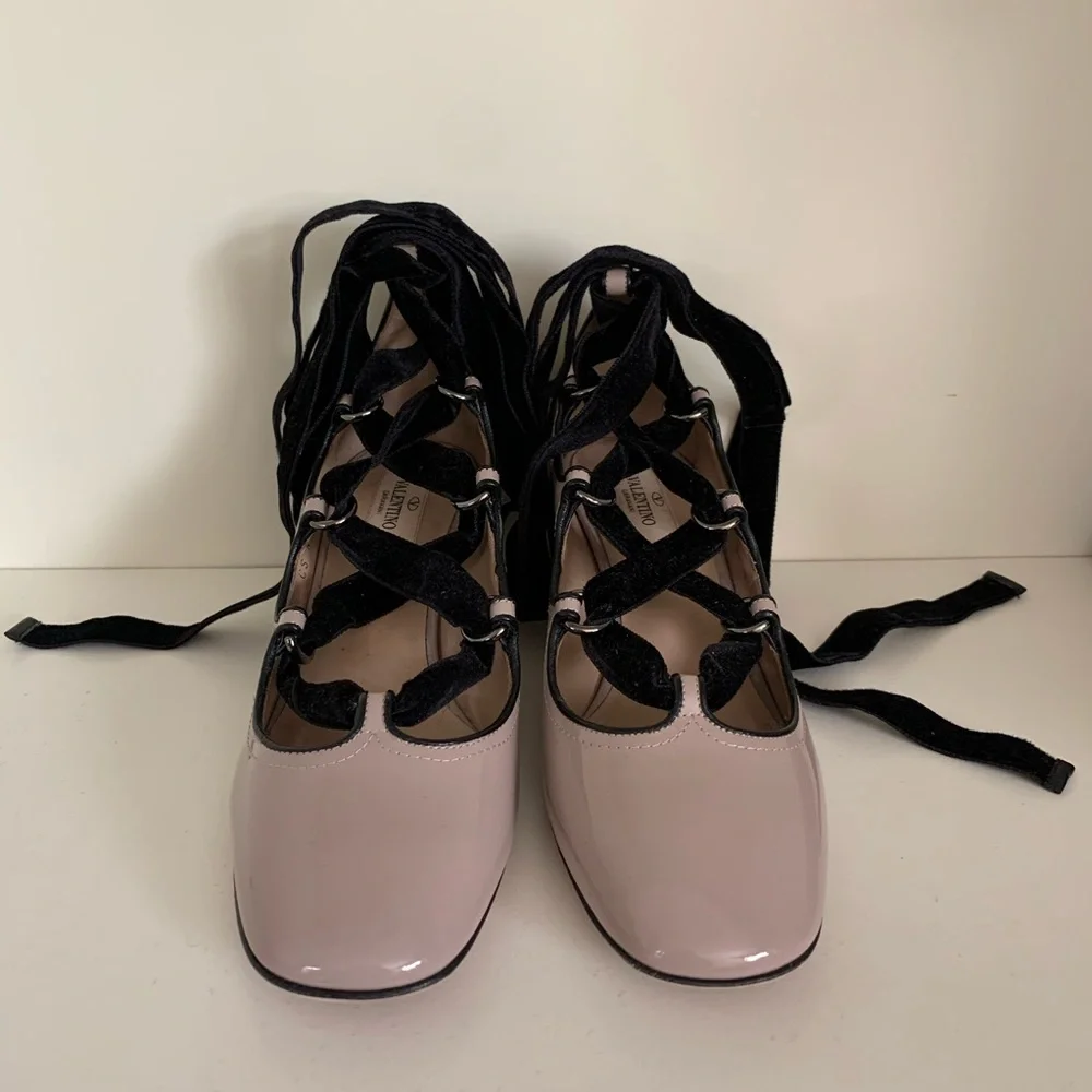 New Valentino ballerina patent heels